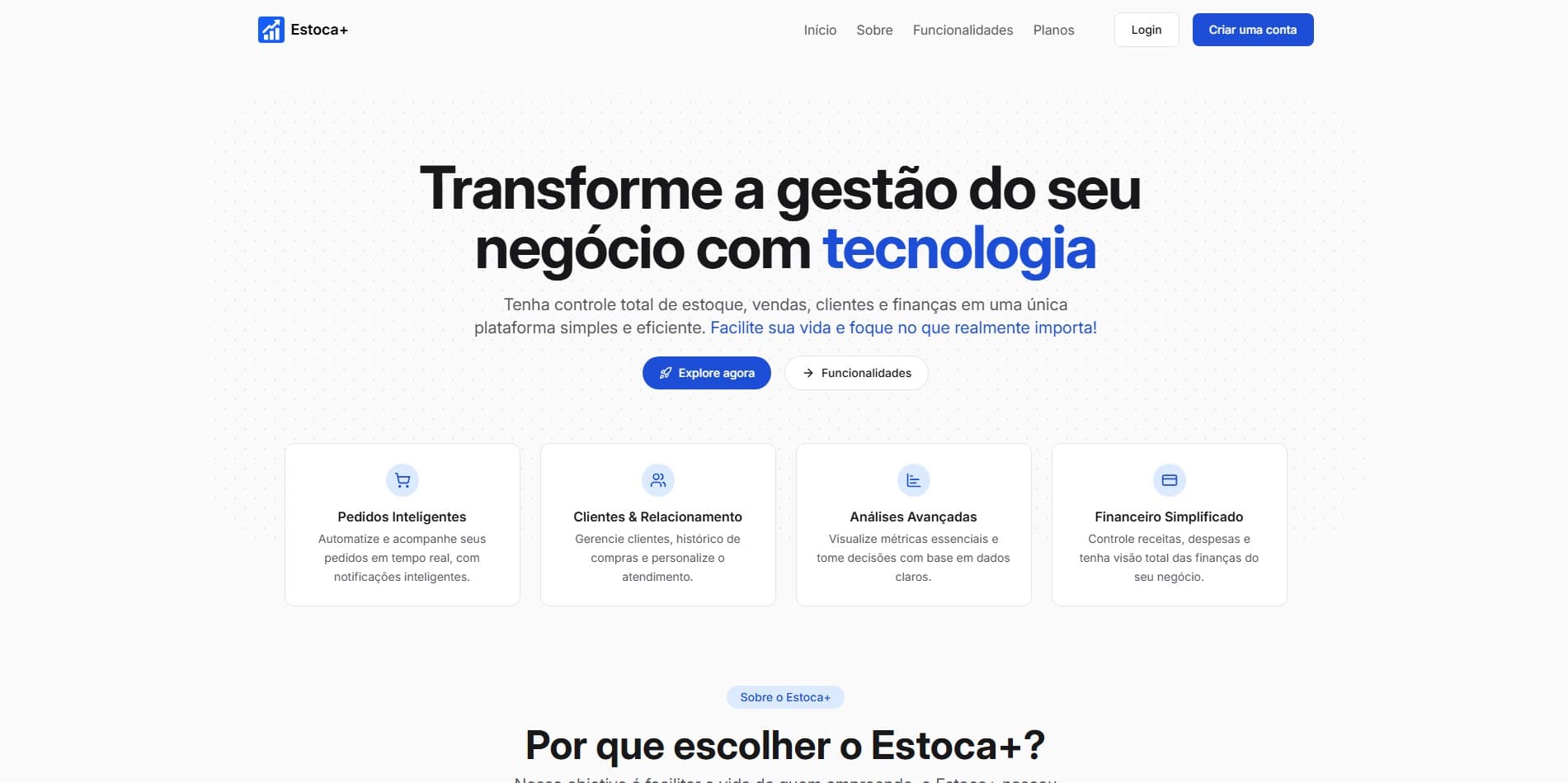 Landing Page Estoca+