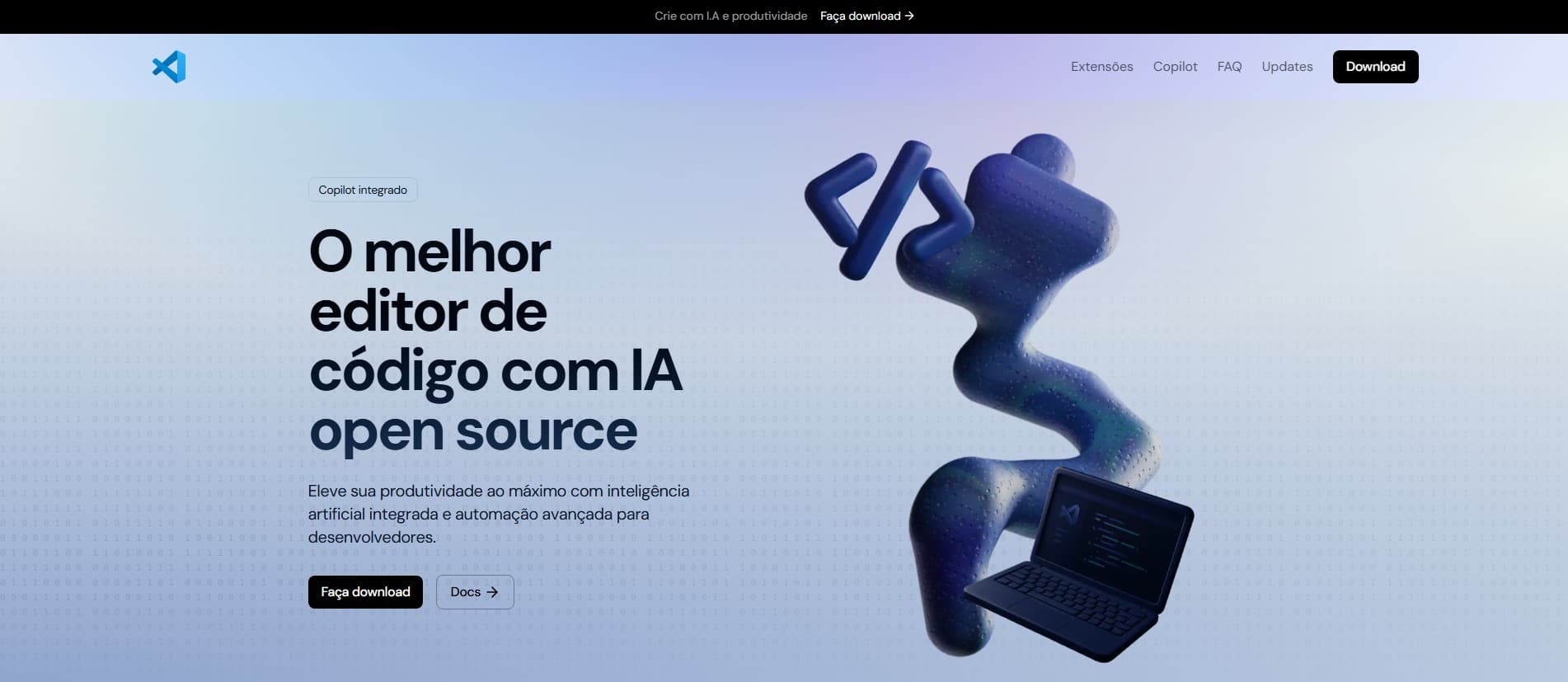 Recriação da Landing Page do Visual Studio Code